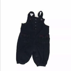 Carter’s Girls 0-3 Month Black Corduroy Overalls